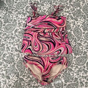 Juicy Couture Girl’s Tankini Swimsuit, 2-Piece, Size 14, EUC